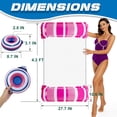 thumbnail image 2 of 4 Packs Inflatable Pool Float Hammocks with Cup Holders, 4-in-1 Water Floating Cloth Chairs & Separate Holders for Adults, Swimming Pool Drifter Saddle Lounge for Summer Pool Parties, 2 of 5