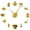 Gold, variant on Kitchen Tools Frameless Wall Clock Stickers, DIY Modern Decorative Clocks for Living Room, Bedroom, Office - Easy to Install, Large 3D Clock Design (Gold,37in)