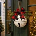 thumbnail image 2 of Clearance! Christmas Hanging Ornament Bell Pendant Christmas Decoration 14.6" Giant Metal Christmas Bell Hanging Ornament (White), 2 of 9