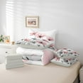 thumbnail image 7 of Feelyou Watercolor Floral Twin Bedding Sets 7-Piece, Simple Ink Flower Bedding Comforter Set, Chic Fashion Sheet Sets, Microfiber Room Decor, 7 of 7