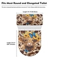 thumbnail image 6 of HELLHERO Cow and Sunflower Pack of 2 Adjustable Lid Cover Set for Toilet with Soft for Universal, 6 of 6