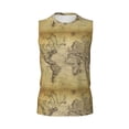 thumbnail image 6 of Picia Vintage World Map mens Cotton Tank Undershirts , Moisture-wicking Ribbed Tanks, Lightweight Cotton Tank Undershirts-3X-Large, 6 of 8