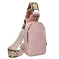 thumbnail image 4 of Bolsa Riñonera de moda para mujer, bandolera de cuero bohemio, cremallera informal (rosa) Likrtyny  Para Estrenar, 4 of 9
