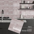 thumbnail image 3 of DEWOO 10pcs Peel and Stick Backsplash Wall Tiles, Extra Thick 3D Wall Panels, Heat & Water Resistant, Easy DIY Kitchen, Bathroom, Laundry, Fireplace & Rental Home Wall Décor (Pink, 12"×12"), 3 of 11