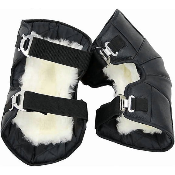 Motorcycle Knee Warmers Knee Brace Warmer Windproof Knee Pad Knee Sleeve Legs Protector Winter Riding Knee Pads for Motorbike Cycling1setblack