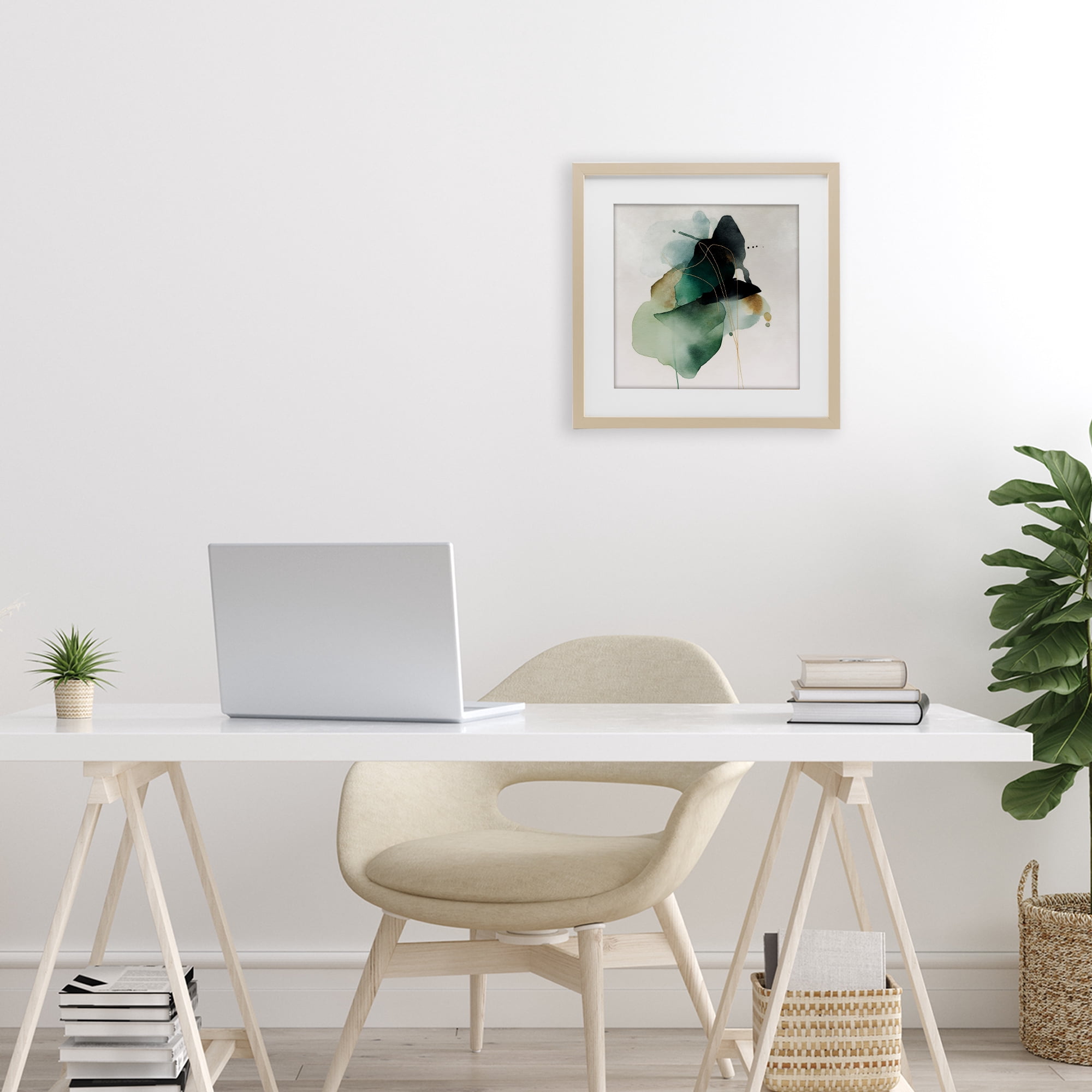 Stupell Industries Fluid Emerald Cascade Birch Framed Print Under Glass, design by Svetlana Aleynikova