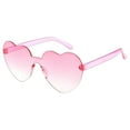 thumbnail image 2 of Ohmyroo Heart Shaped Rimless Sunglasses Transparent Candy Color Frameless Glasses For Outdoor And Daily Fashion Accessory, 2 of 4