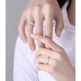 thumbnail image 4 of Anillo de pareja de plata 925, anillo para hombre y mujer, con incrustaciones de circón, tamaño ajustable, anillos de boda, 4 of 4