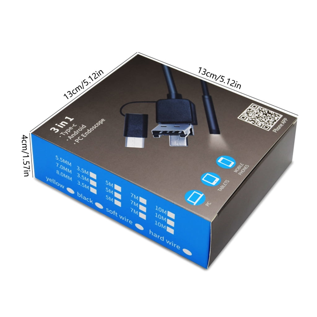 Yammee Industrial Inspection Camera Multifunctional Camera Borescope USB Phone Inspection Camera Car Repair for Maintenance