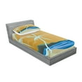 thumbnail image 2 of Ambesonne Tropical Fitted Sheet & Pillow Sham Set, Sandy Exotic Beach, Twin, Navy Cream, 2 of 2