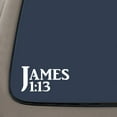 thumbnail image 1 of James 1:13 Bible Verse Decal Sticker | 7.5-Inches By 4-Inches | Religious Motivational Inspirational Educational | White Vinyl, 1 of 1
