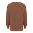 thumbnail image 4 of Fall Shirts for Women 2025 Solid Color Ribbed Knit Square Neck Sweater Tops Blouse Long Sleeve Shirts for Women, 4 of 5