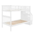 thumbnail image 5 of imerelez Stairway Twin-Over-Twin Bunk Bed with Storage and Guard Rail for Bedroom, Dorm, White color, 5 of 9