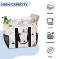 thumbnail image 3 of FORMRS Tote Bag for Women Large Capacity Canvas Travel Foldable Carry On Shopping Handbag, Ghost Design, 3 of 8