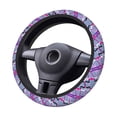 thumbnail image 3 of DouZhe Tribal Style Mosaic Drawing Prints Steering Wheel Cover, Universal 15 inch Anti-Slip Odorless Elastic Abstract Aztec Car Steering Wheels Cover for Women Men, 3 of 7