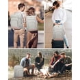 thumbnail image 6 of LOVEVOOK Travel Backpack For Women, 40L Carry On Backpack Flight Approved, TSA Personal Item Travel Bag Fits 17 Inch Laptop, Business Weekender Overnight Waterproof Daypack With 2 Cubes, Grey-Pink, 6 of 10