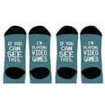 thumbnail image 3 of ThisWear Game Themed Gifts for Gamers I'm Playing Video Games Hidden Message Socks 2-Pairs Novelty Crew Socks, 3 of 5