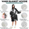 thumbnail image 5 of Wearable Oversized Blanket,Halloween Ghosts Bats and Stars Wearable Blanket Hoodie for Adults,Cozy Hooded Blankets with Super Pockets,Super Warm Fuzzy Pullover for Women & Men, 5 of 6