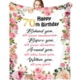 thumbnail image 1 of LHSHID Eliber Happy 70th Birthday Gifts for Women Blanket 70th Birthday Decorations Throw Blanket Birthday Gift Ideas for 70 Year Old 30"x40", 1 of 7