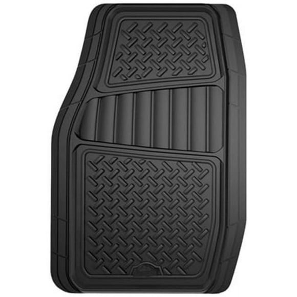 Unique Accessories 78830 Heavy Duty Rubber Floor Mat- Black- 2 Piece