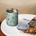 thumbnail image 3 of 12oz Coffee Tumblers Light Green Christmas Village Pattern Stainless Steel Vacuum Insulated Travel Tumbler Coffee Cups Mug with Lid and Straw with Cleaning Brush for Cold & Hot Drinks, 3 of 5