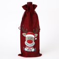thumbnail image 2 of UYUH Christmas Wine Bottle Gift Bags with Drawstring Holiday Party Decoration for Xmas, Wedding, Birthday, New Year | Reusable Fabric Sacks, 2 of 9