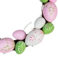 thumbnail image 3 of Northlight 10" Unlit Floral Stem Easter Egg Spring Grapevine Wreath - White/Green, 3 of 5