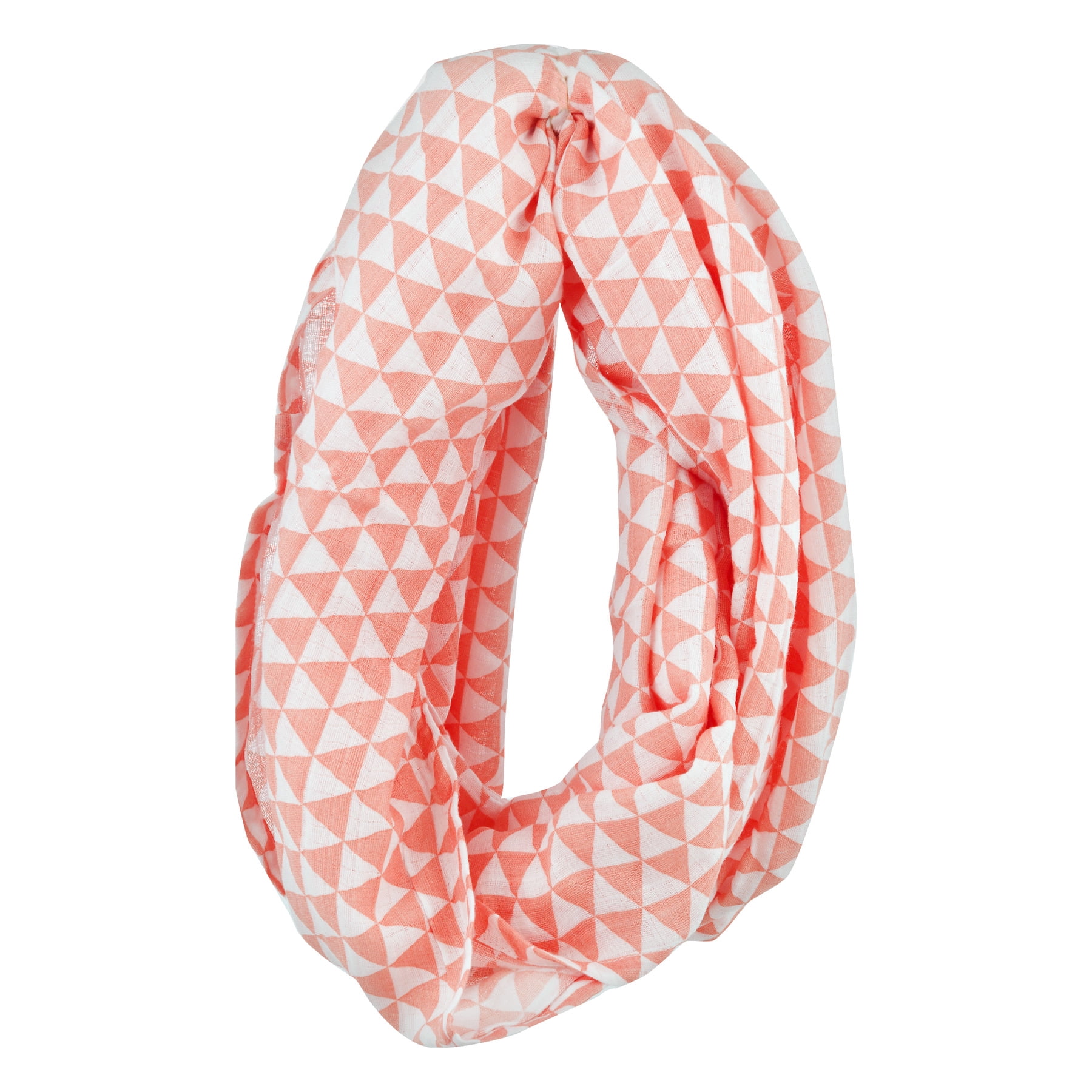 Bacati Muslin Nursing Scarf, Coral Tribal Triangles, 1.0 CT