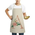 thumbnail image 4 of English Letter Rose Series Linen Kitchen Apron for Cooking Baking and Gardening, 4 of 5