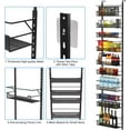 thumbnail image 5 of UniMall Over the Door Pantry Organizer, 10-Tier Over the Door Organizer with Adjustable Basket, Door Organization for Pantry Kitchen Storage Room Spice Rack, Black, 5 of 12