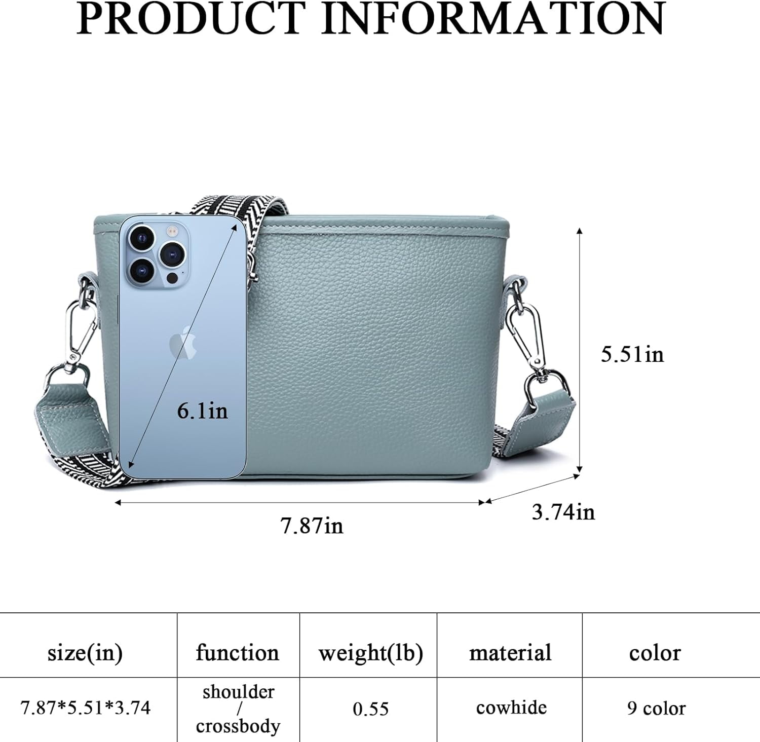 HMSHA Crossbody Bags for Women, Trendy Leather Crossbody Camera Bag Purse with Guitar Strap Small Shoulder Handbag