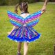 thumbnail image 5 of Sparkly Girls Butterfly Wing Costume Fancy Dress up Fairy Prop Cosplay Outfit para fiesta Juego de imaginación Vacaciones de , Azul B-Azul Yinane Disfraz de ala de hada, 5 of 8