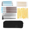 thumbnail image 1 of 33pcs Modeling Clay Sculpting Tools,Double Sided Modeling  Kit Dotting Tools Ball Styluses With Portable Storage Bag For Embossing Art Coloring Nail Art Painting, 1 of 8