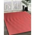 thumbnail image 3 of Ahgly Company Tapis d'Intérieur Rond Lavable en Machine Rouge Transitionnel, 7 Pieds Rond, 3 of 7