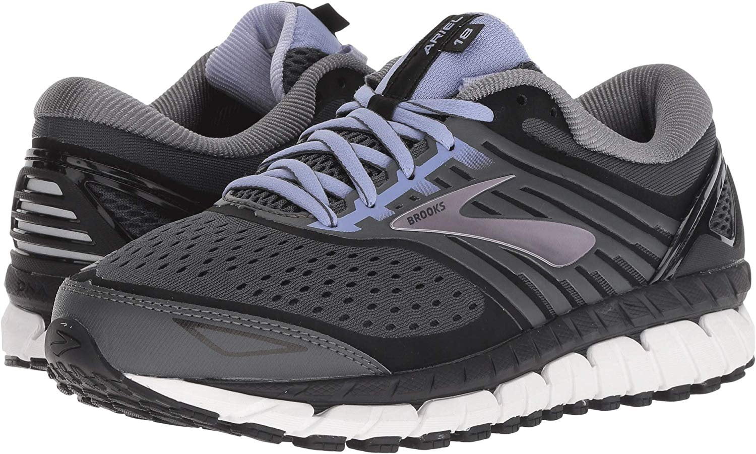 Brooks Womens Ariel '18 Running Shoes Trainers Sneakers Grey Breathable 