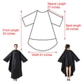 thumbnail image 2 of TOPTIE Cape de Barbier Robe de Salon Combinaison avec Manches pour Coiffure Unisexe Légère-Rouge, 2 of 7