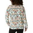 thumbnail image 3 of Eddie Bauer Women's Fleece 1/4 Zip Long Sleeve Pullover Size: XL, Color: Vanilla Aztec, 3 of 4