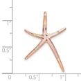 thumbnail image 2 of 925 Sterling Silver Rose Plated Simulated Opal Inlay Star Animal Sealife Fish Slide Pendant Necklace for Women, 2 of 2