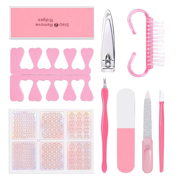Kit Uñas Accesorios Herramienta Gel Cutícula para Manicura Uñas Todo Tijeras