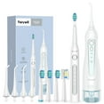thumbnail image 1 of Fairywill Electric Toothbrush Water Flosser Combo, 5 Modes 4 Brush Heads for Toothbrush, 300ML Cordless Oral Irrigator for Floss, White, 1 of 11