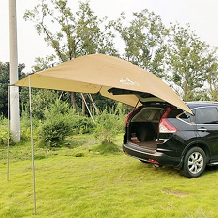 ankishi Awning Sun Shelter SUV Tent Auto Canopy Portable Camper Trailer Tent Rooftop Car Awning for Beach MPV Hatchback Minivan Sedan Outdoor Camping
