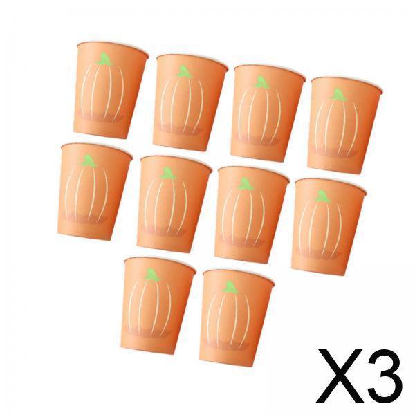 Vasos de Halloween,Vasos de papel desechables de calabaza de Halloween,Juego de vajilla para fiesta de Halloween,decoraciones de mesa,Suministros de mesa temáticos para fiesta de