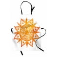 thumbnail image 1 of Orange Apron Watercolor Style Hand Drawn Sun Figure Tribal Ethnic Mandala Artistic Asian Print, Unisex Kitchen Bib Apron with Adjustable Neck for Cooking Baking Gardening, Orange White, by Ambesonne, 1 of 3