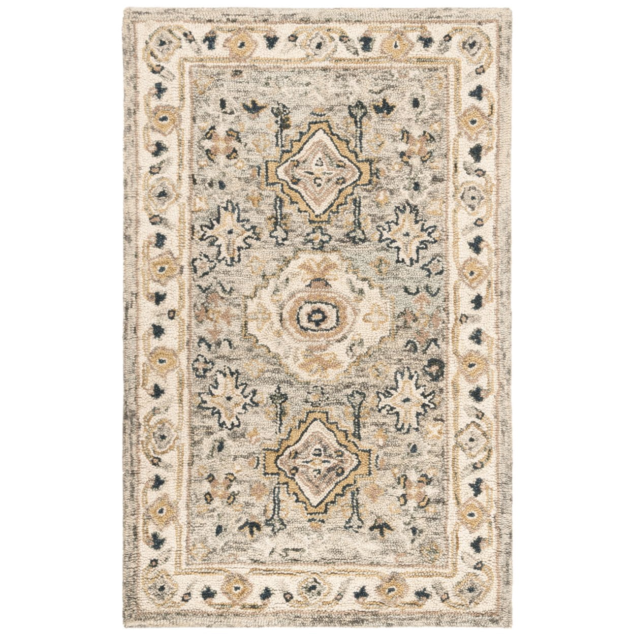 SAFAVIEH Aspen Stafford Oriental Wool Area Rug, Moss/Ivory, 2' x 3'