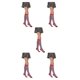 thumbnail image 1 of Calcetines hasta la rodilla Minnieouse 1 par rayas azules y rojas antideslizantes, 1 of 5