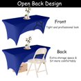 thumbnail image 2 of Urby 1pcs Royal Blue Spandex Open Back Tablecloth Cover for 6ft Folding Table for Events, 2 of 6