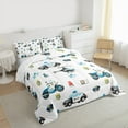 thumbnail image 3 of Feelyou Boys Police Motorcycle Full Size Comforter Sets, Cartoon Car Vehicle Bedding Comforter Set, Helicopter Airplane Reversible Bedding Sets, Lightweight Room Decor, 3 Pieces, 3 of 8