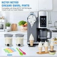 thumbnail image 2 of 2 Pack Creami Swirl Pints & Lids for Ninja, Compatible with NC700 Series Ninja Swirl Ice Cream & Soft Serve Makers, with 2 Spoons & 32 Writable Labels, BPA-Free & Dishwasher Safe, Grey Lids, 2 of 8