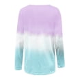 thumbnail image 5 of Tops Para Mujer Camisas de Manga Larga Otoño Casual Suelto Con Cuello en V Blusa Con Estampado de Teñido Anudado Camiseta Odeerbi ODB148741, 5 of 5