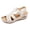 White, variant on Rokment Womens Orthopedic Wedge Walking Sandals Comfortable Fashion Leather Arch Support Platform High Heels Gladiator Dress Sandals for Beach Summer Black Size 6